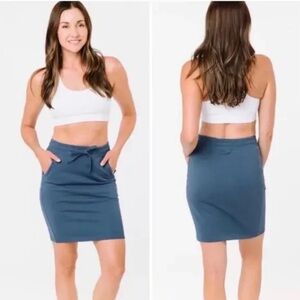 Zyia Active Take Me Everywhere Skirt Blue Size XL Pockets